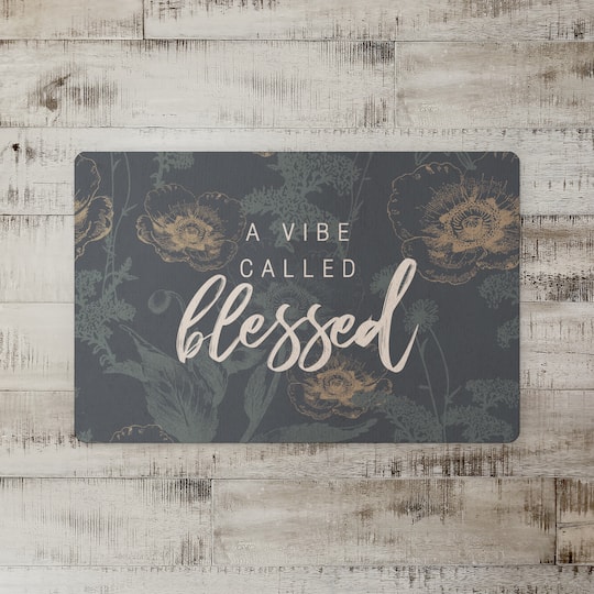 A Vibe Called Blessed Floor Mat, 18" x 27"